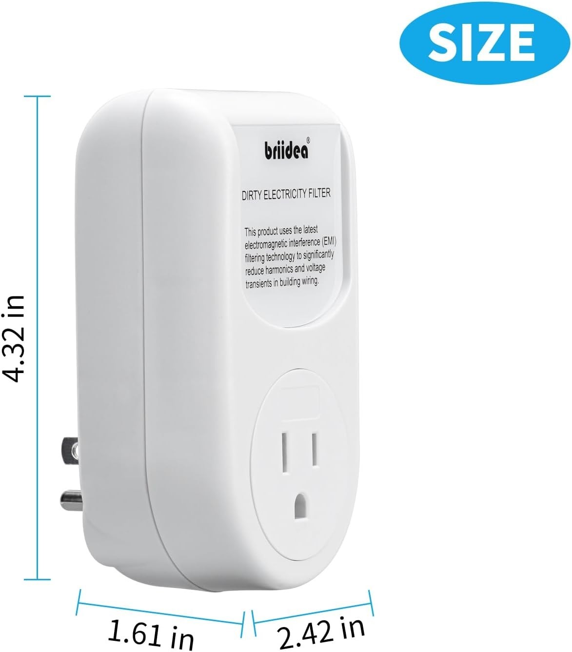 Briidea Dirty Electricity Filters, Reduce High-Frequency Noise Caused by Electro