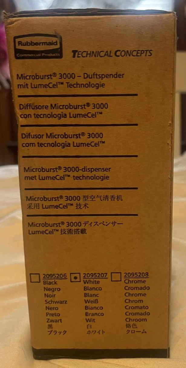 Rubbermaid Microburst 3000 Dispenser with LumeCel Technology, Air Dispenser