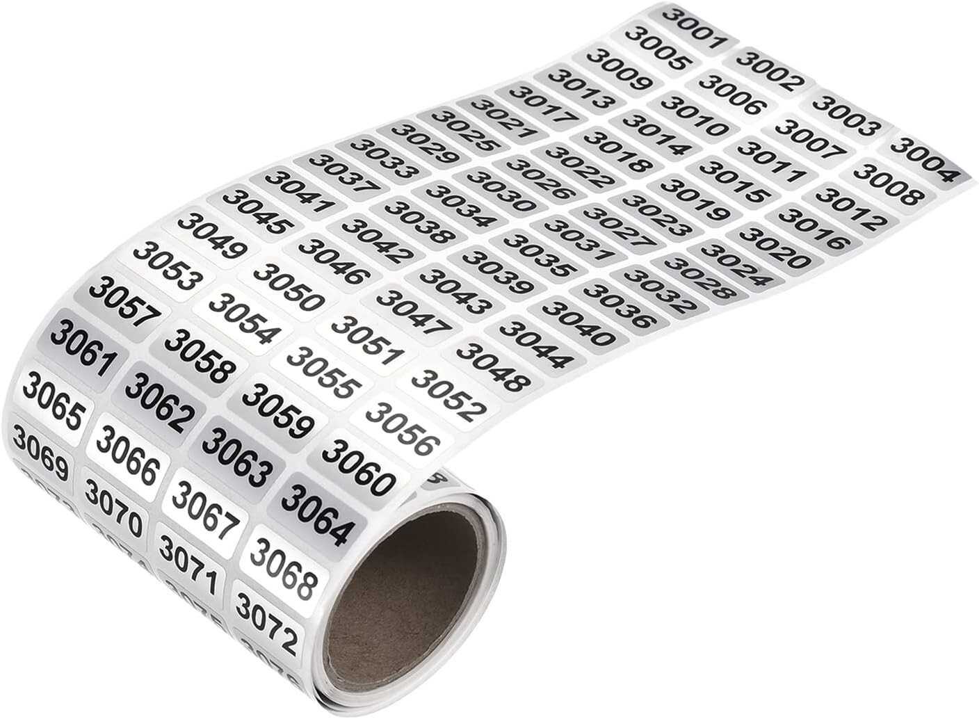 1-20000 Consecutive Number Label Stickers Inventory Control Adhesive Waterproof