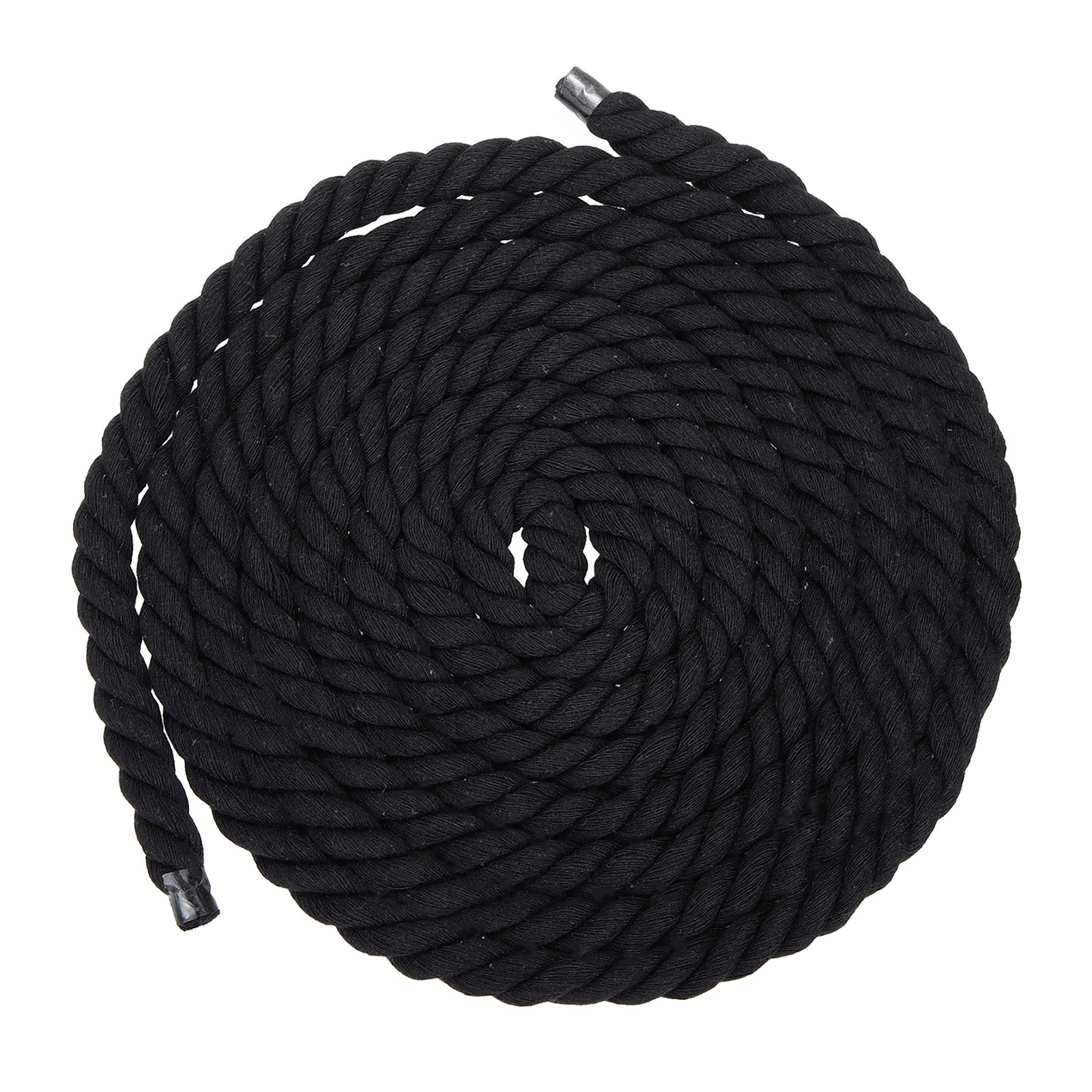 12mm x 11.5 Feet Black Cotton Rope 3 Strand for DIY Wall Hanging Knotting