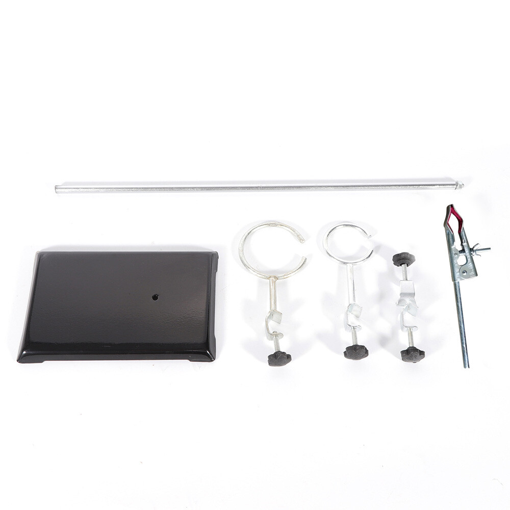 Lab Iron Stand Flask Condenser Clamp Ring Rack Set Support Holder Chemistry NEW