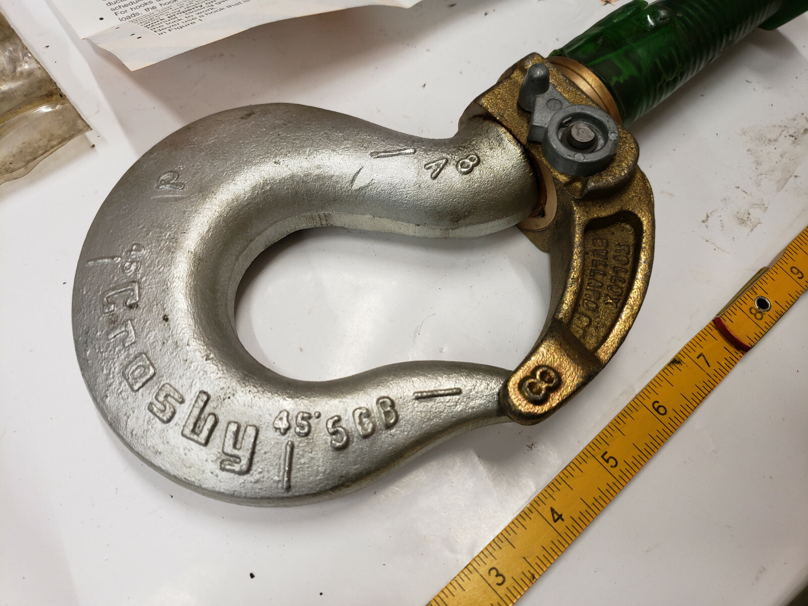 Crosby 1050870 BL-I 8I 5.5 Ton Rollox Bullard Hook 1.13 x 5.13 w/Nut. MADE USA