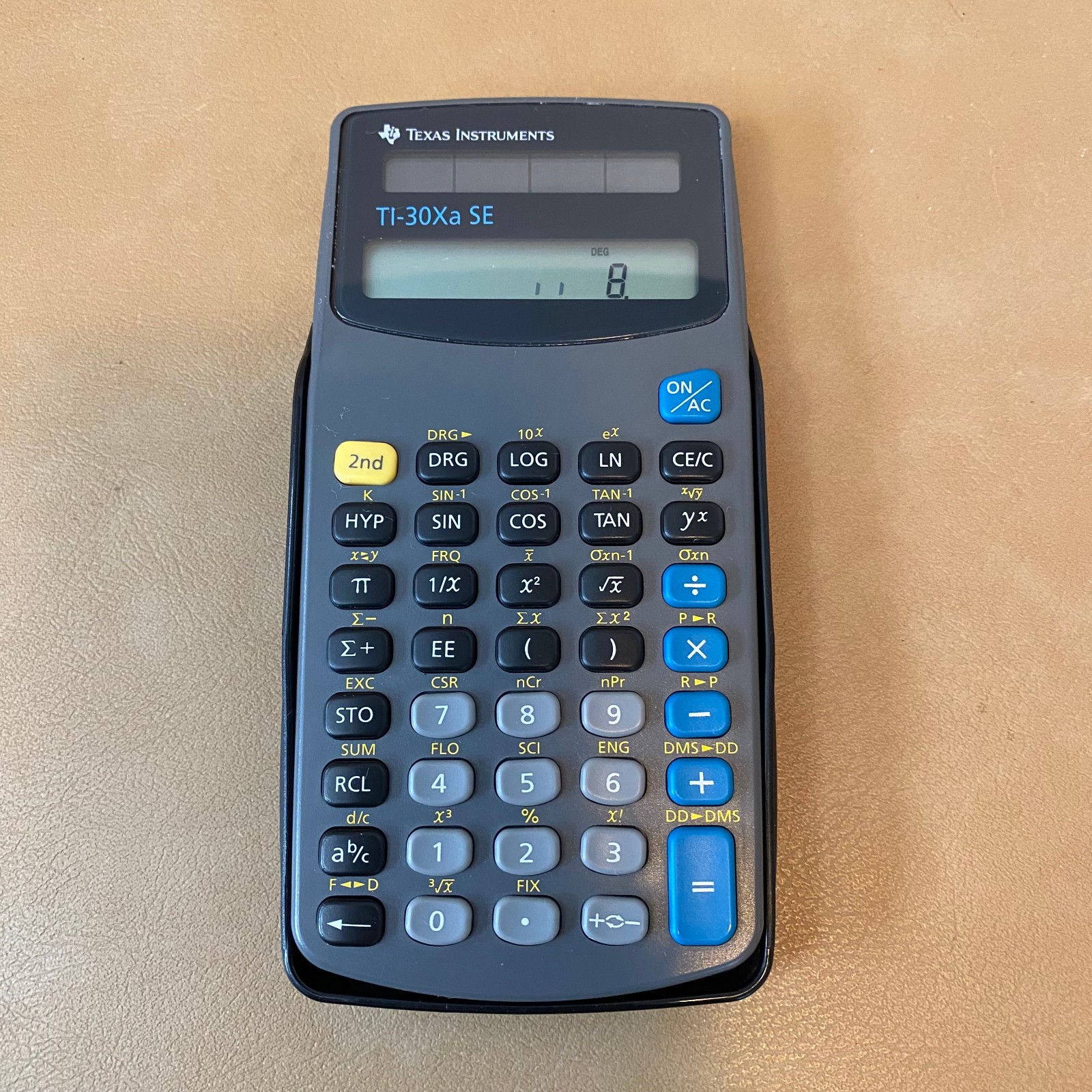 Texas Instruments TI-30Xa SE Solar Calculator with cover Tested Working