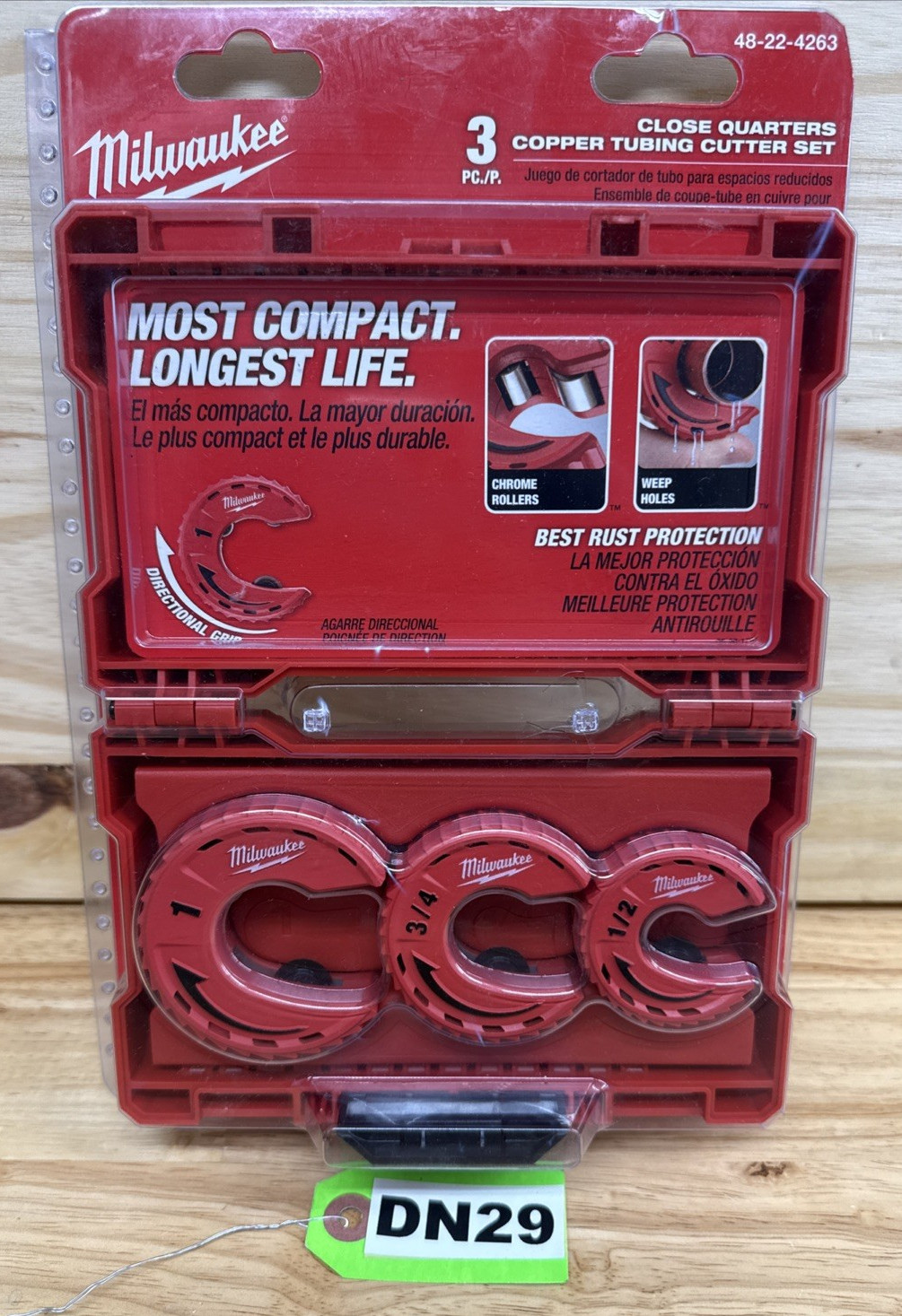 Milwaukee 48-22-4263 3pc Close Copper Quarters Tubing Cutter Set – DN29