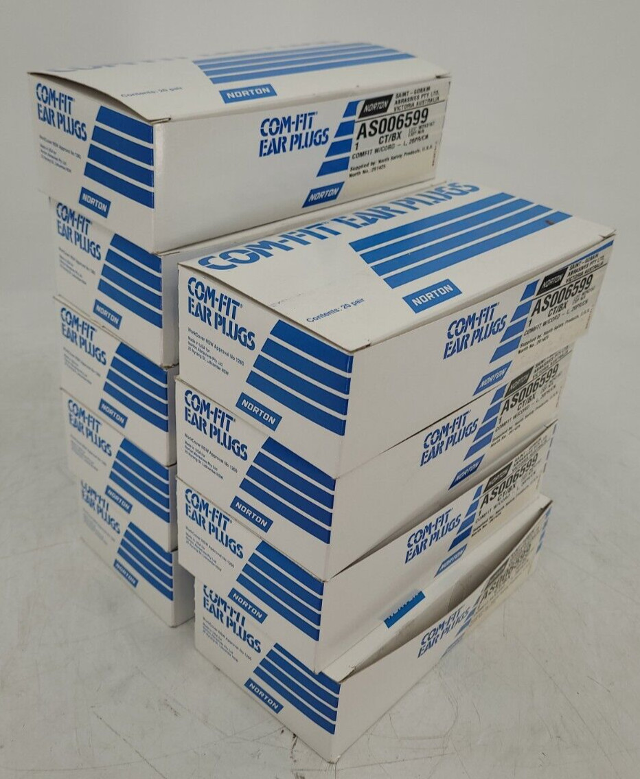 Lot of 136 Com-Fit Ear Plugs by North Safety OPEN BOX EB-9767