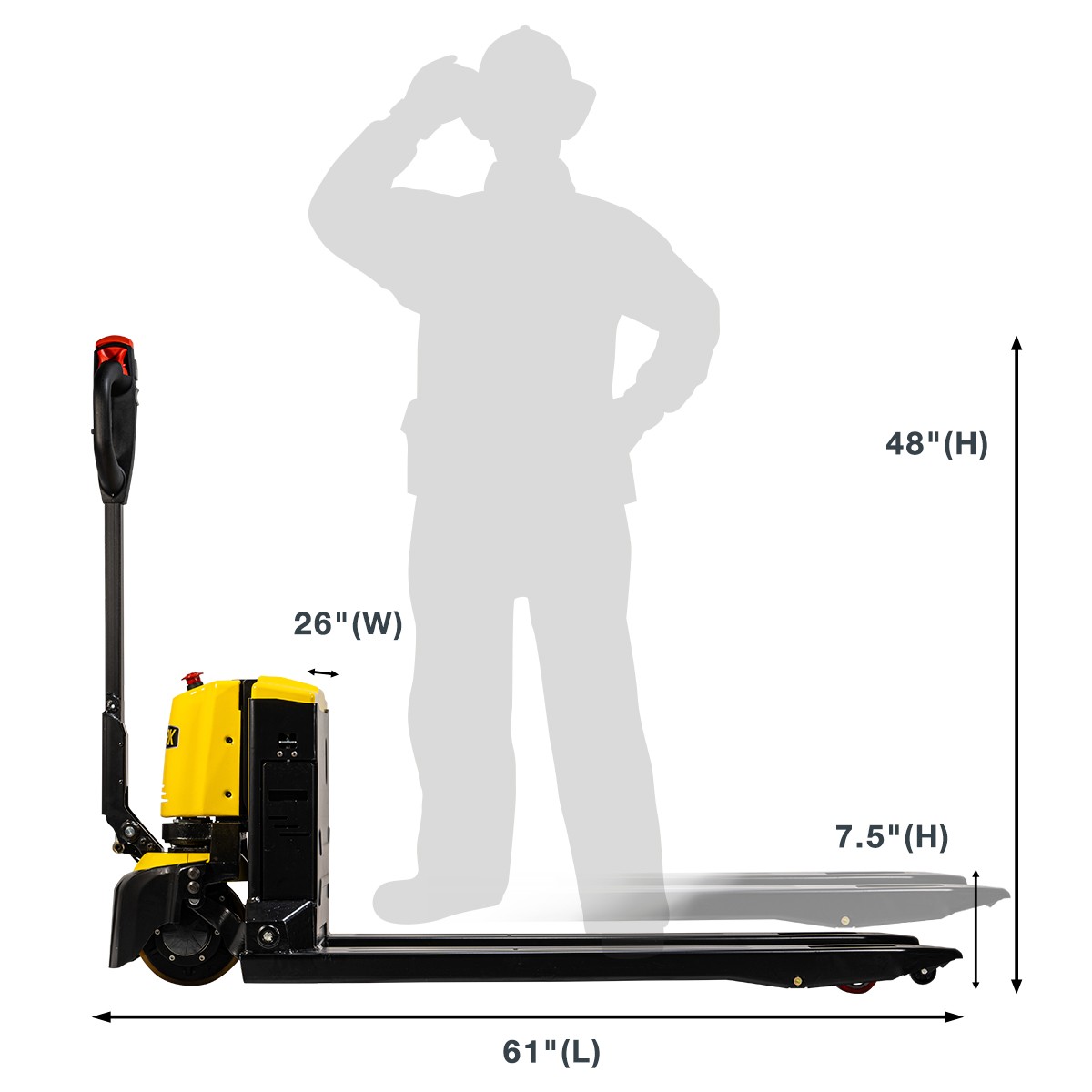 Stark USA 2-Pieces Fully-Electric Pallet Jack 3,300LBS Motorized 1.5T Jack Set