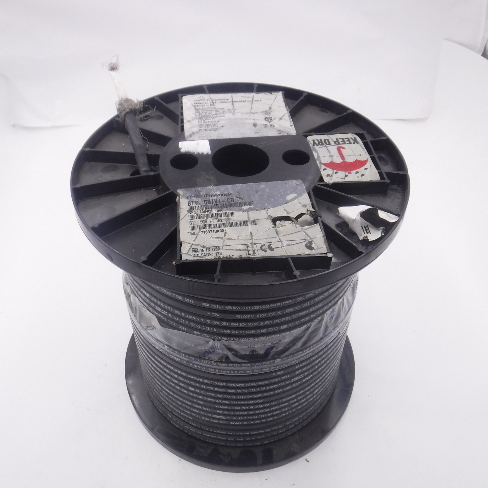 Per Foot Raychem 5BTV1-CR Parallel Self-Reg Heating Cable 5W/Ft 120V 5′ Minimum