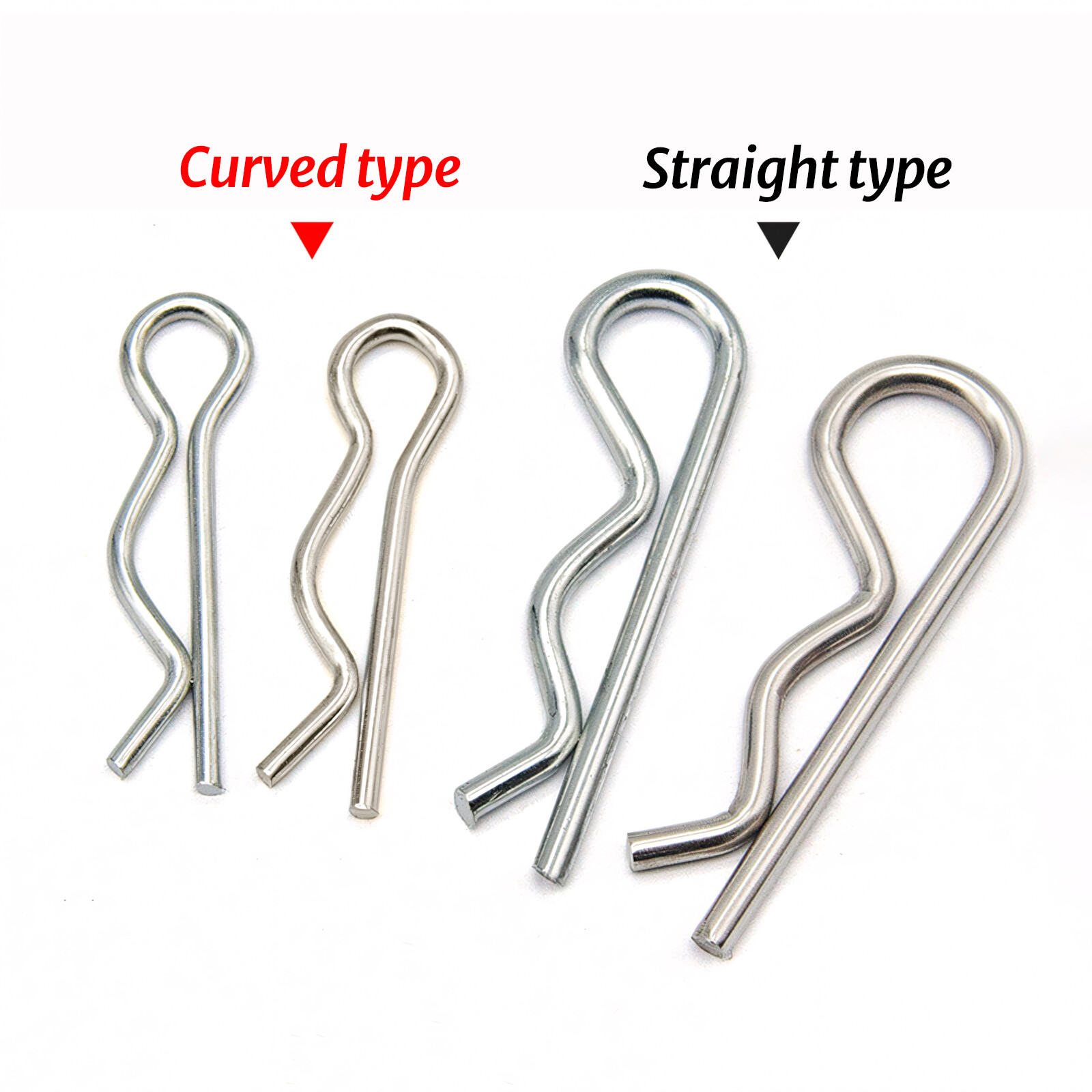 R Clip Stainless Steel 304 A2 Beta Pins 1mm 1.2mm 1.6mm 2mm 2.5mm 3mm 4mm 5mm