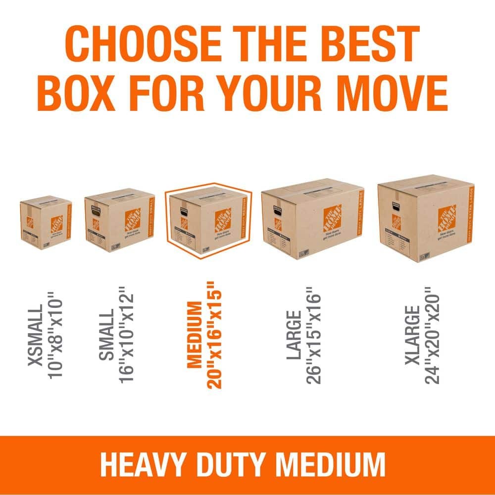 Medium Heavy Duty Moving, Shipping, Packing Box with Handles (10 Pack)