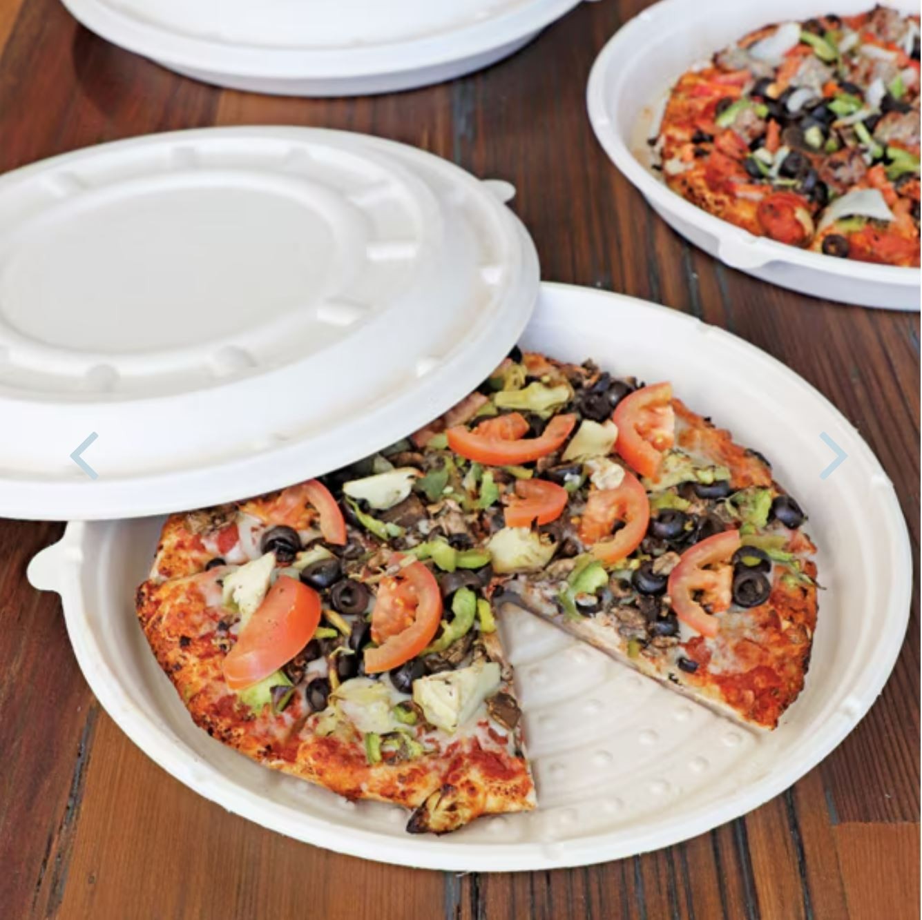 World Centric PRL-FB-12-LF Fiber 12″ Pizza Tray Lid – 200 / CS