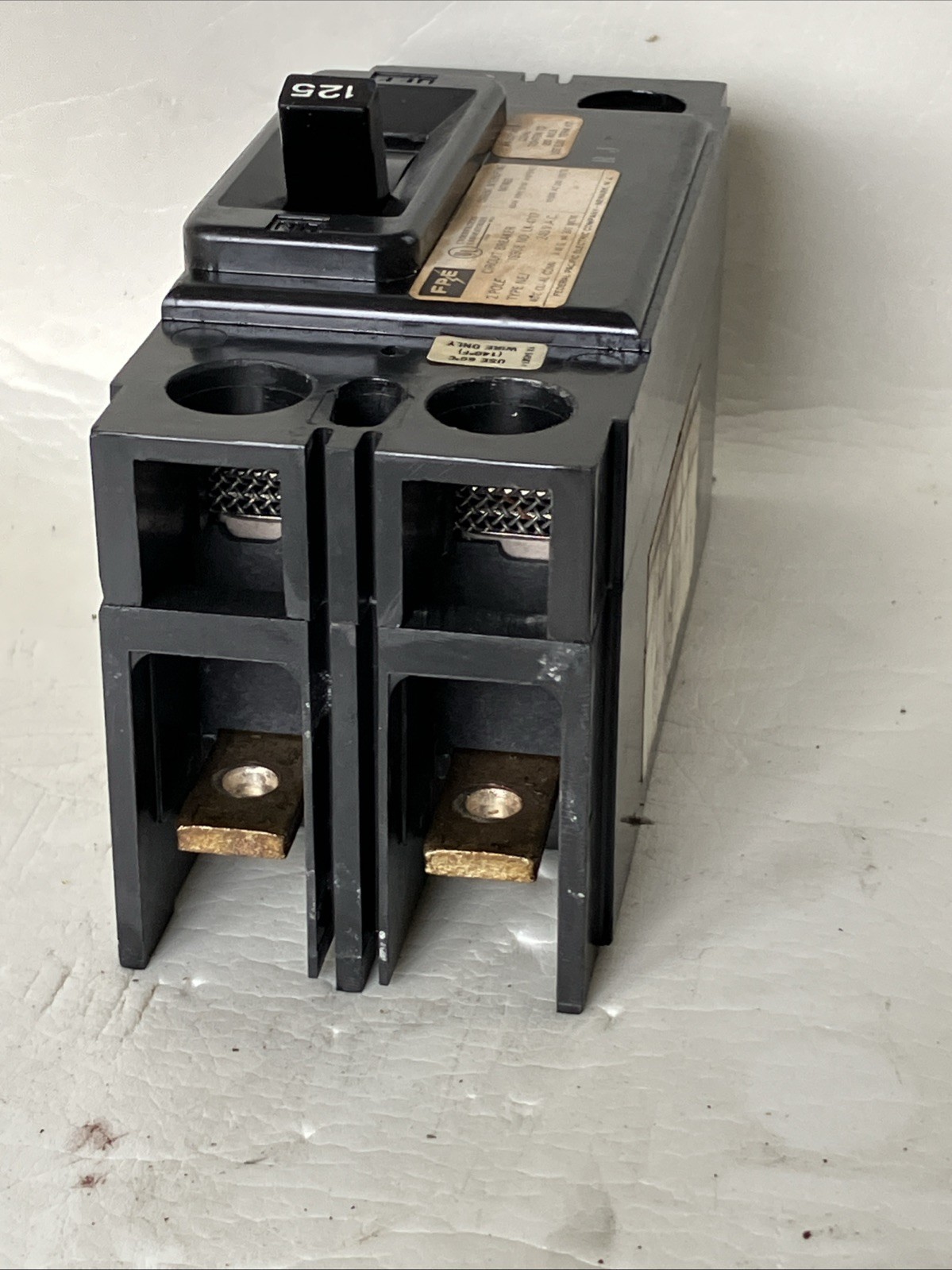 FPE Federal Pacific NEJ221125 Circuit Breaker Type NEJ 2 Pole 125 AMP 10kA@ 240V