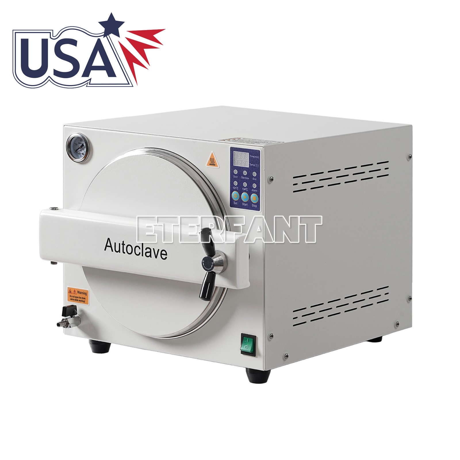 ETERFANT 18L Dental Autoclave Steam Sterilizer Medical Sterilization US