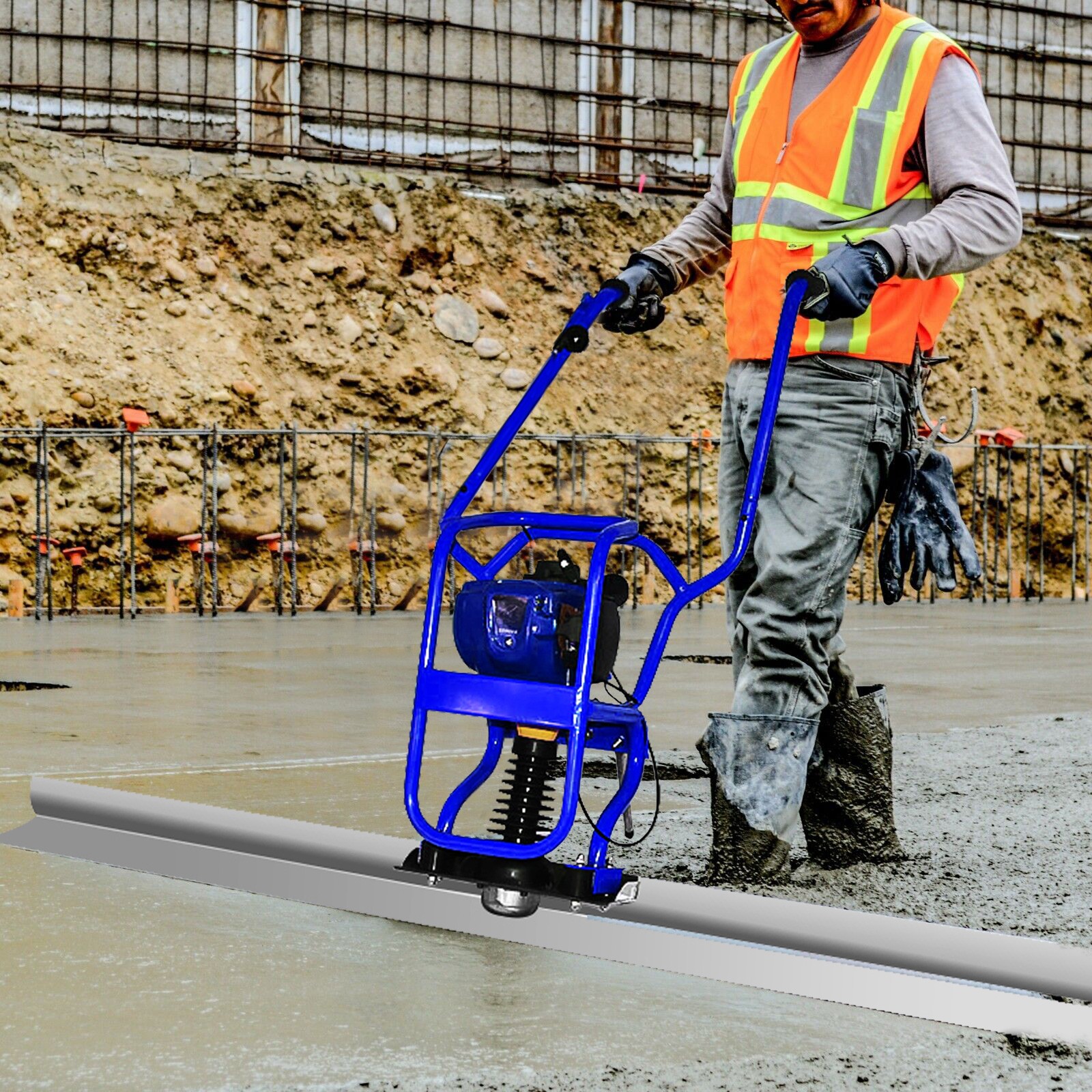 Magic Screed Power Unit 7ft Blade Concrete Wet Screed 1.2HP 4 Stroke Engine GX35