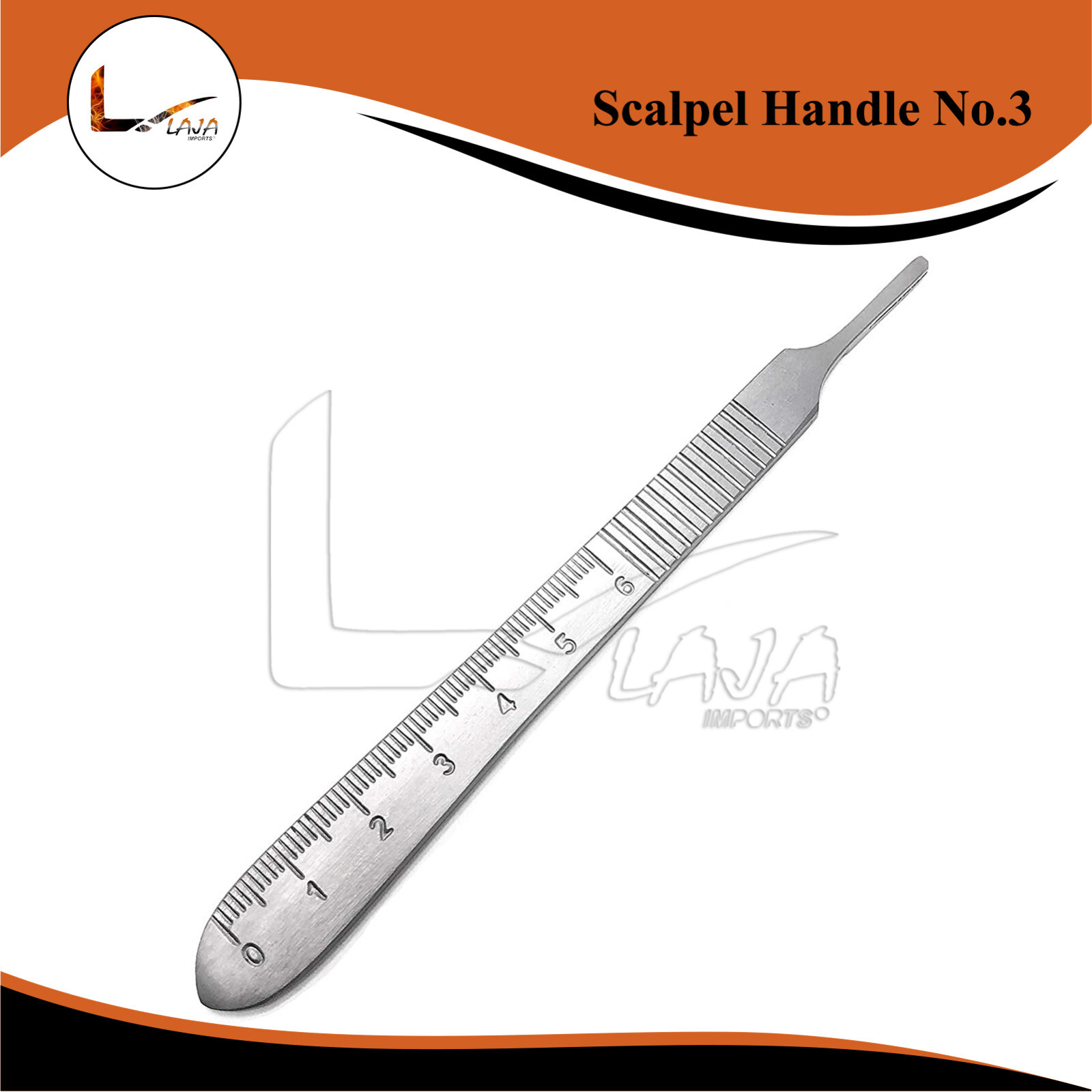 Bard Parker Scalpel Handle No. 3 12.5 cm with Ruler Surgical Instrument