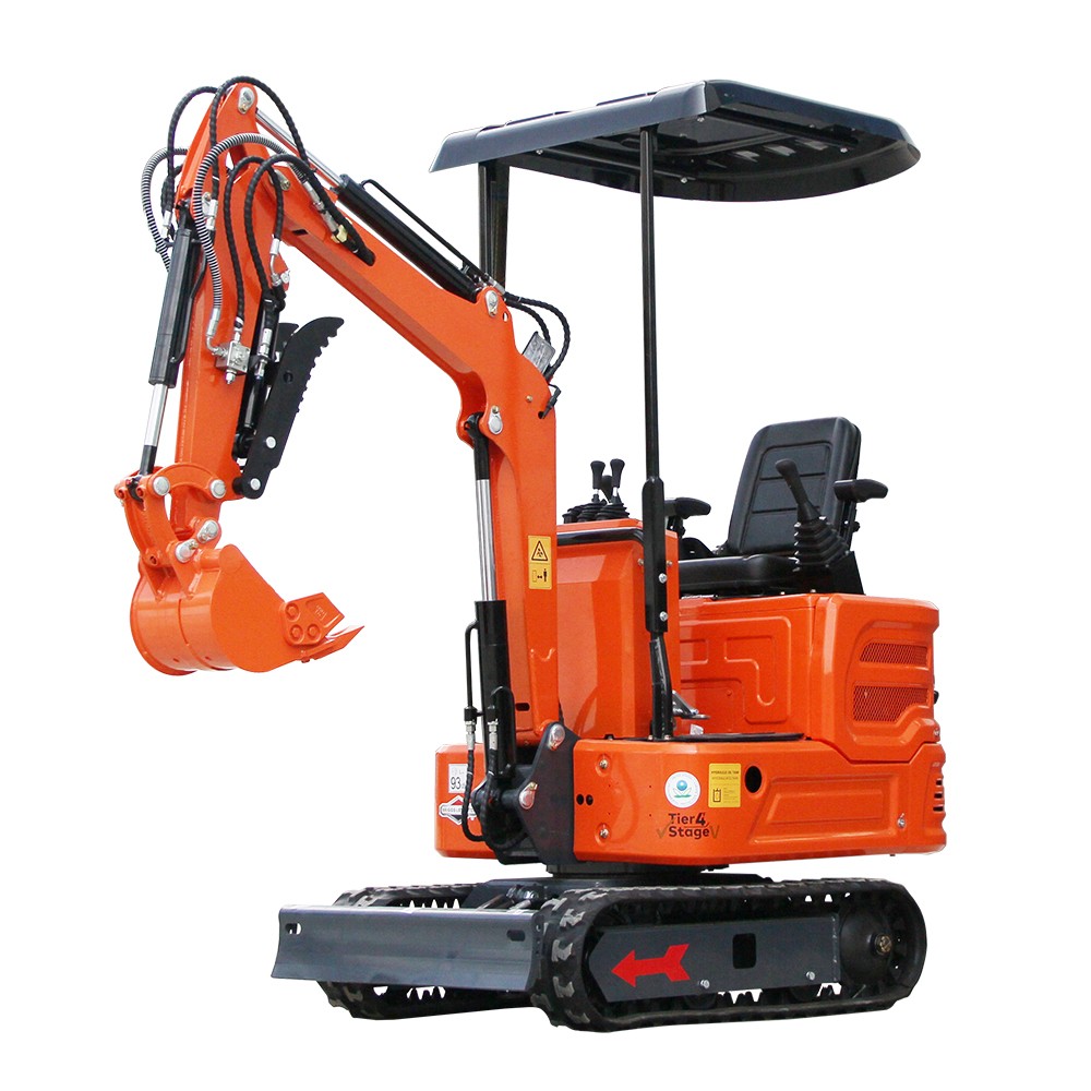 FREE SHIP 1Ton Mini Excavator B&S 13.5HP Crawler Hydraulic Digger + Attachment