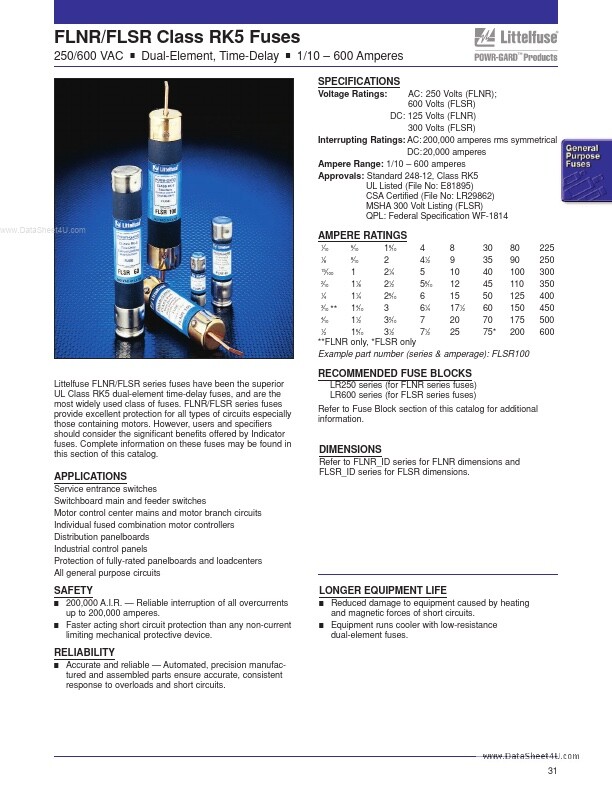 ⚡️NIB Littelfuse Flsr110 Fuse Time Delay, 110A, Flsr Series 600Vac, FREE SHIP 🚚