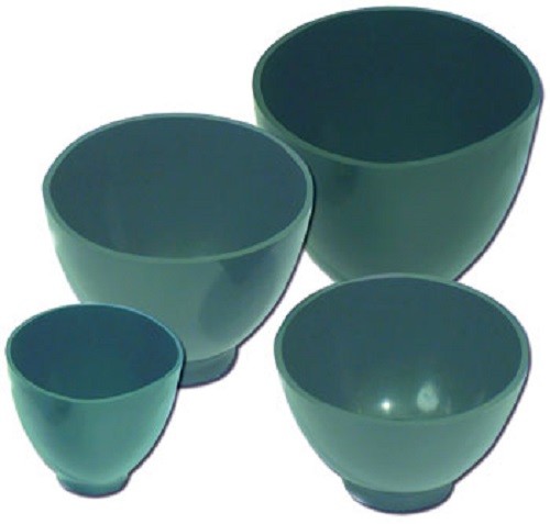Dental Lab 4-piece Green Flexible Mixing Bowls Size Small Medium Large X-Large