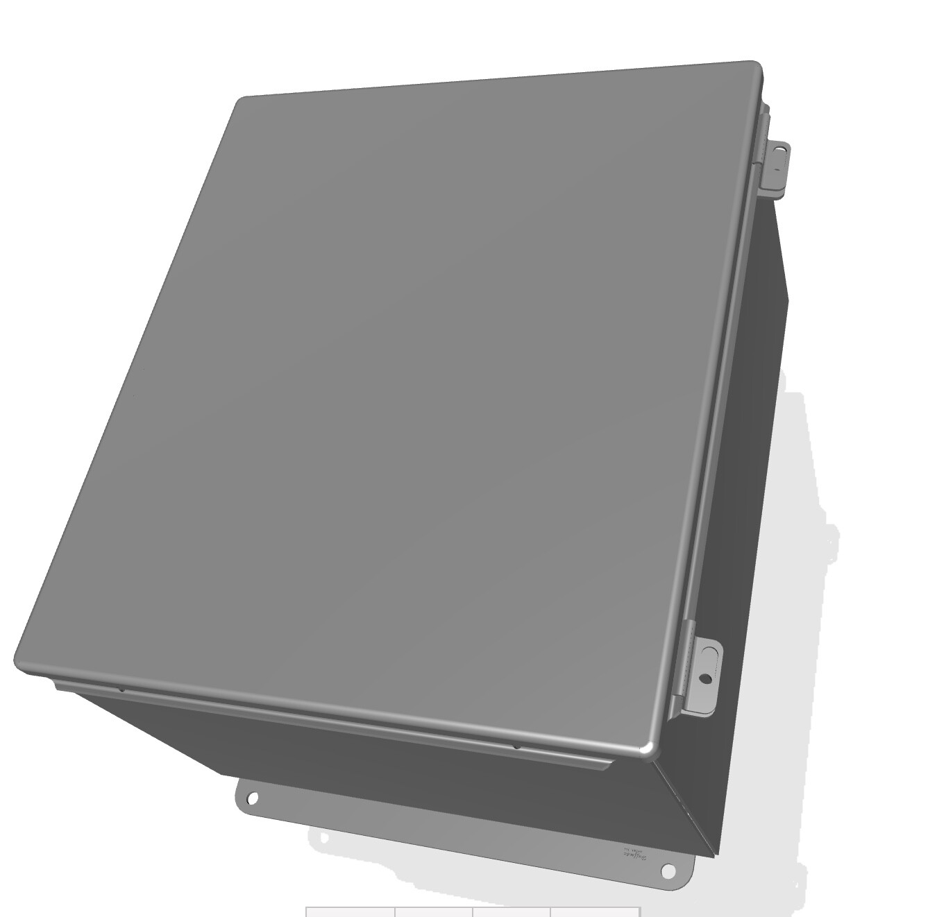 Hoffman A14128CH CARBON Steel Junction Box – Gray / NEW