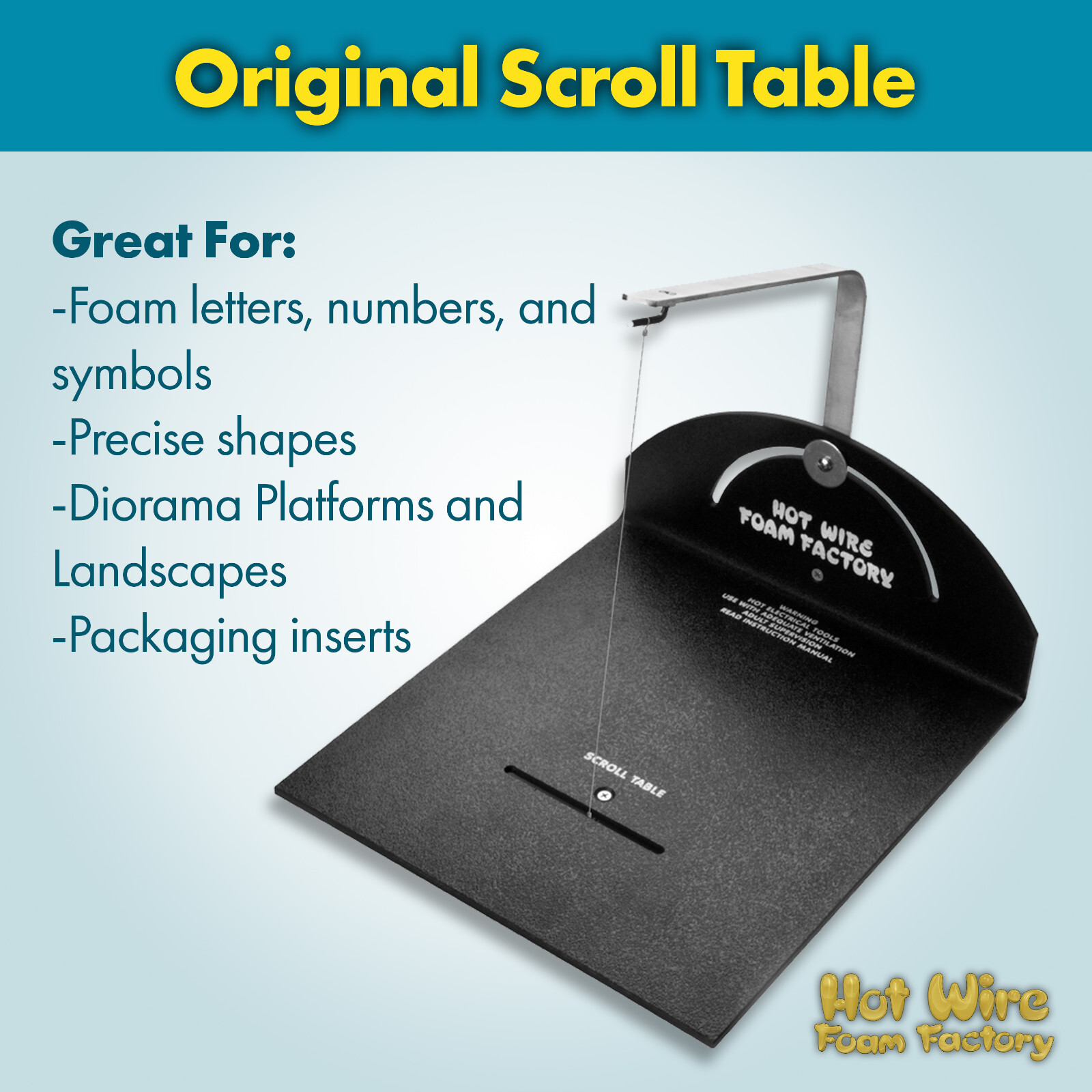 Hot Wire Foam Factory Original Scroll Table Foam Cutter #K03