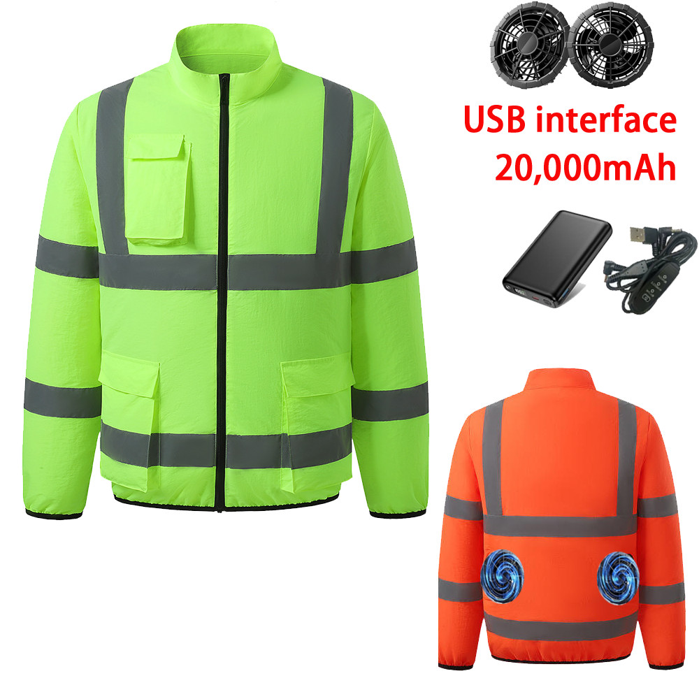 Cooling Vest Jacket w 4 Fans 20000mah Battery Pack Air Conditioner Vests Jacket