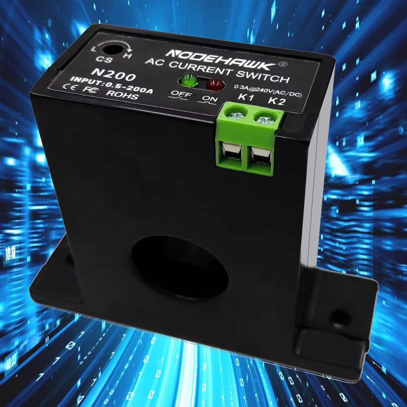 Current Sensing Relay AC Current Sensing Switch 0-200A Normally Closed Curren…