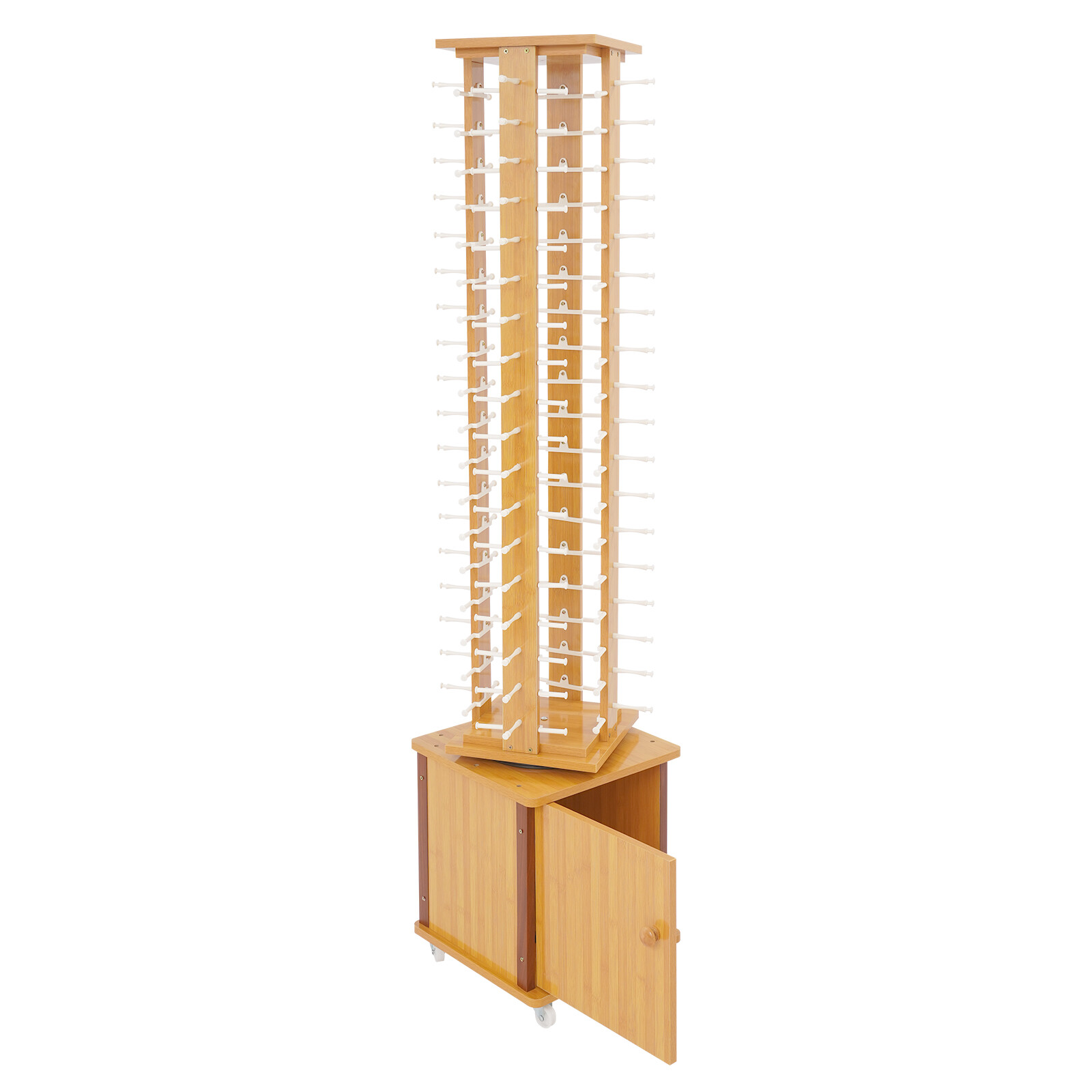 72-Pair Eyeglass Display Rack, Floor-standing Rotating Glasses Storage Display