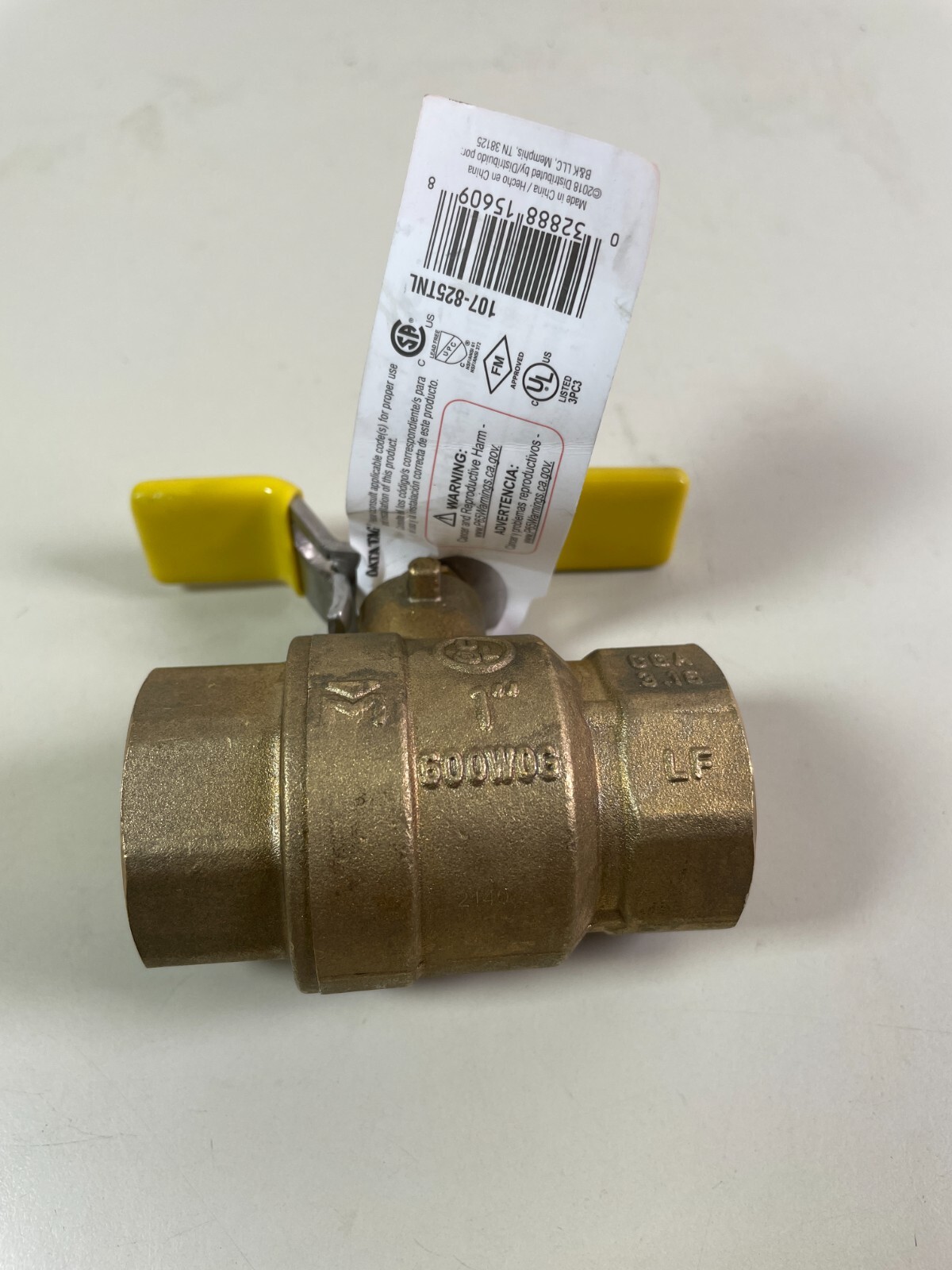 ProLine 1″ Brass Ball Valve 600PSI Full Port T Handle Valve 107-825TNL (8 Pack)