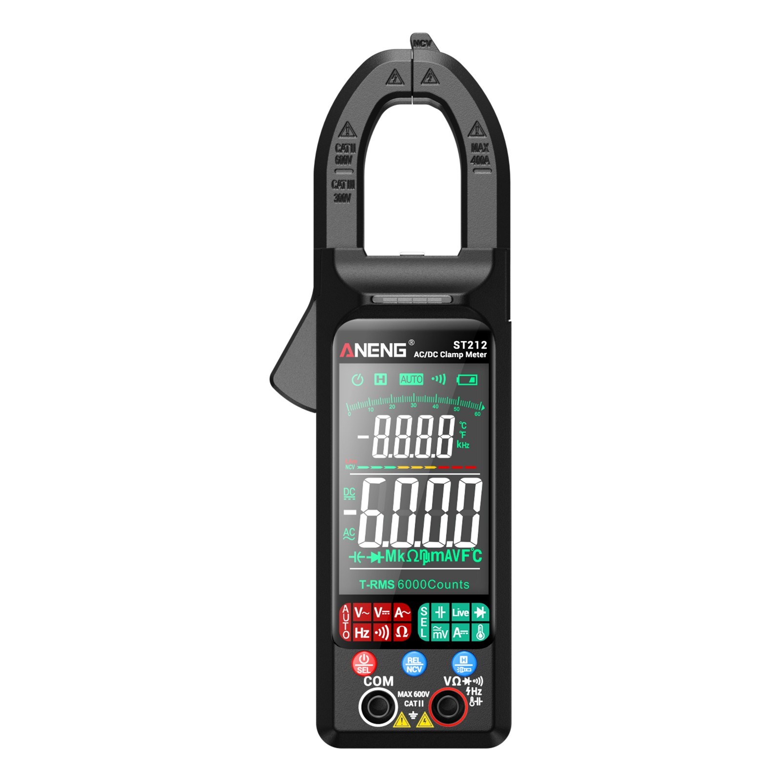 ANENG ST212 Clamp Meter Digital Multimeter Professional T-RMS 400A AC/DC Tester