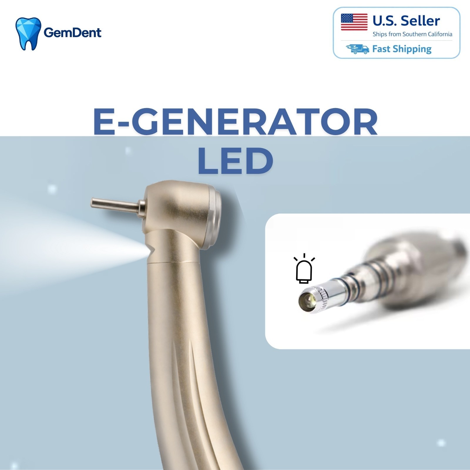 GemDent Premium Dental High Speed LED Handpiece KaVo Compatible Coupler Ceramic