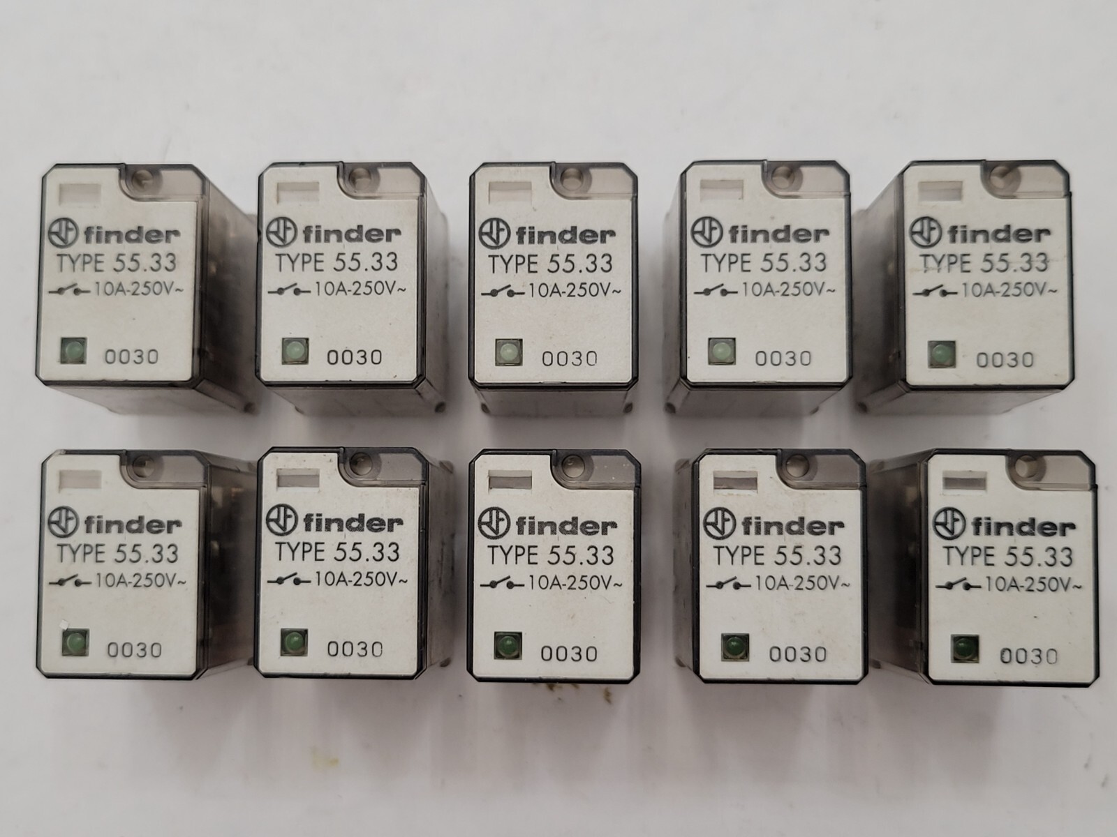 10Pc Finder 55.33 General Purpose Relay Plug-in Mount 10A 250VAC 3PDT Coil 24V