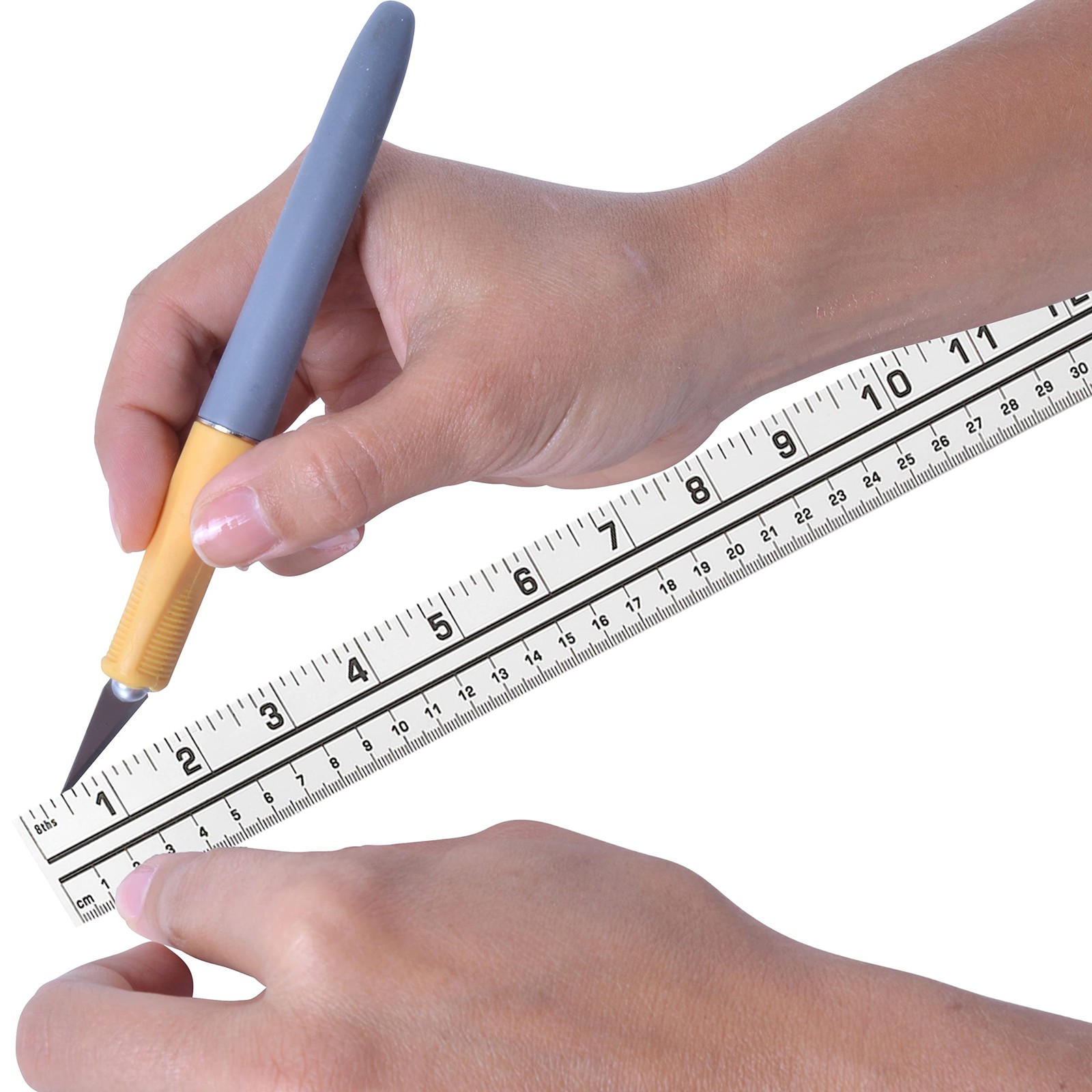 Silver Aluminum Yard/Meter Stick 39Inch/100cm Measuring Model YMS1