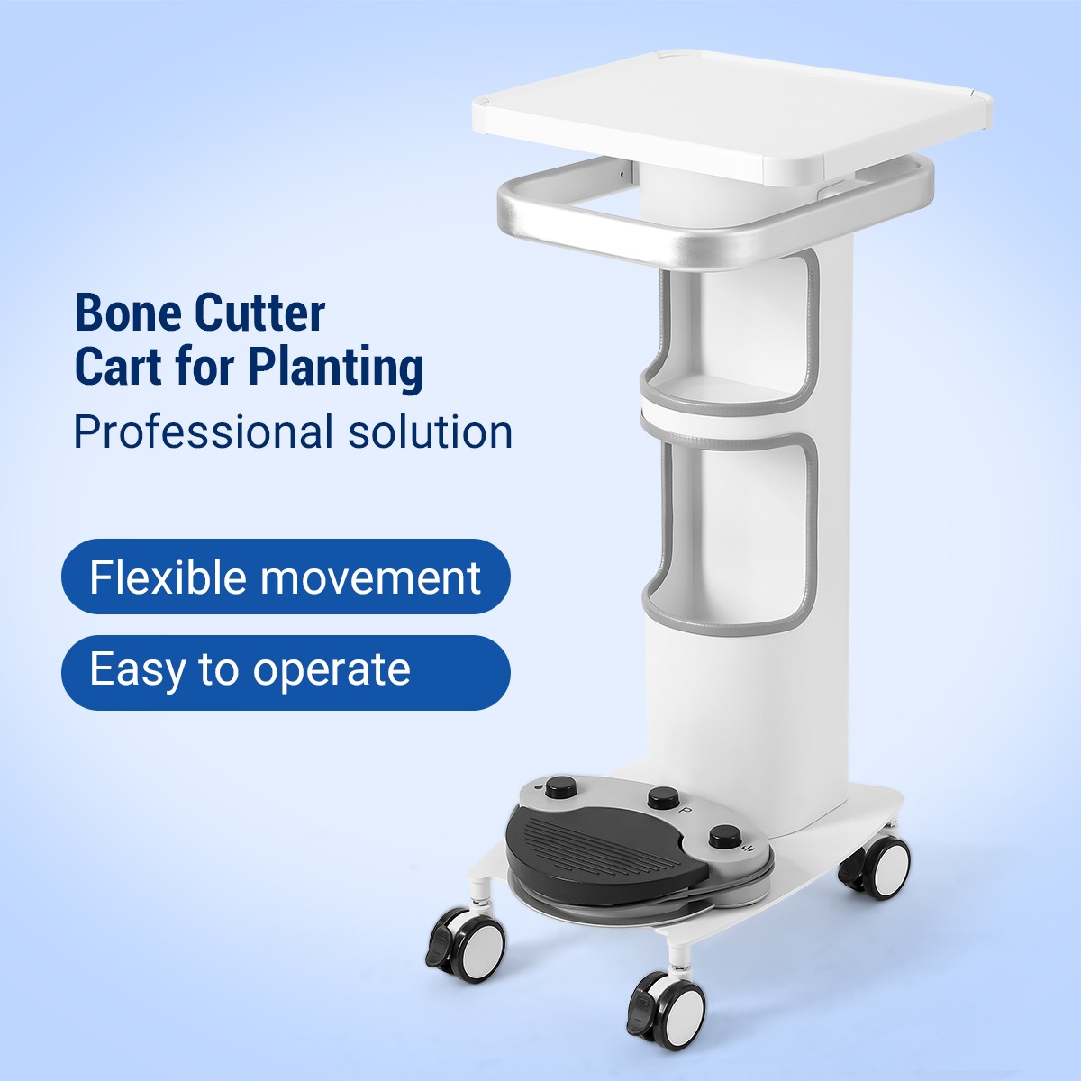 Dental Multi-Function Cart Trolley Mobile Workstation with Plug Outlet & Storage