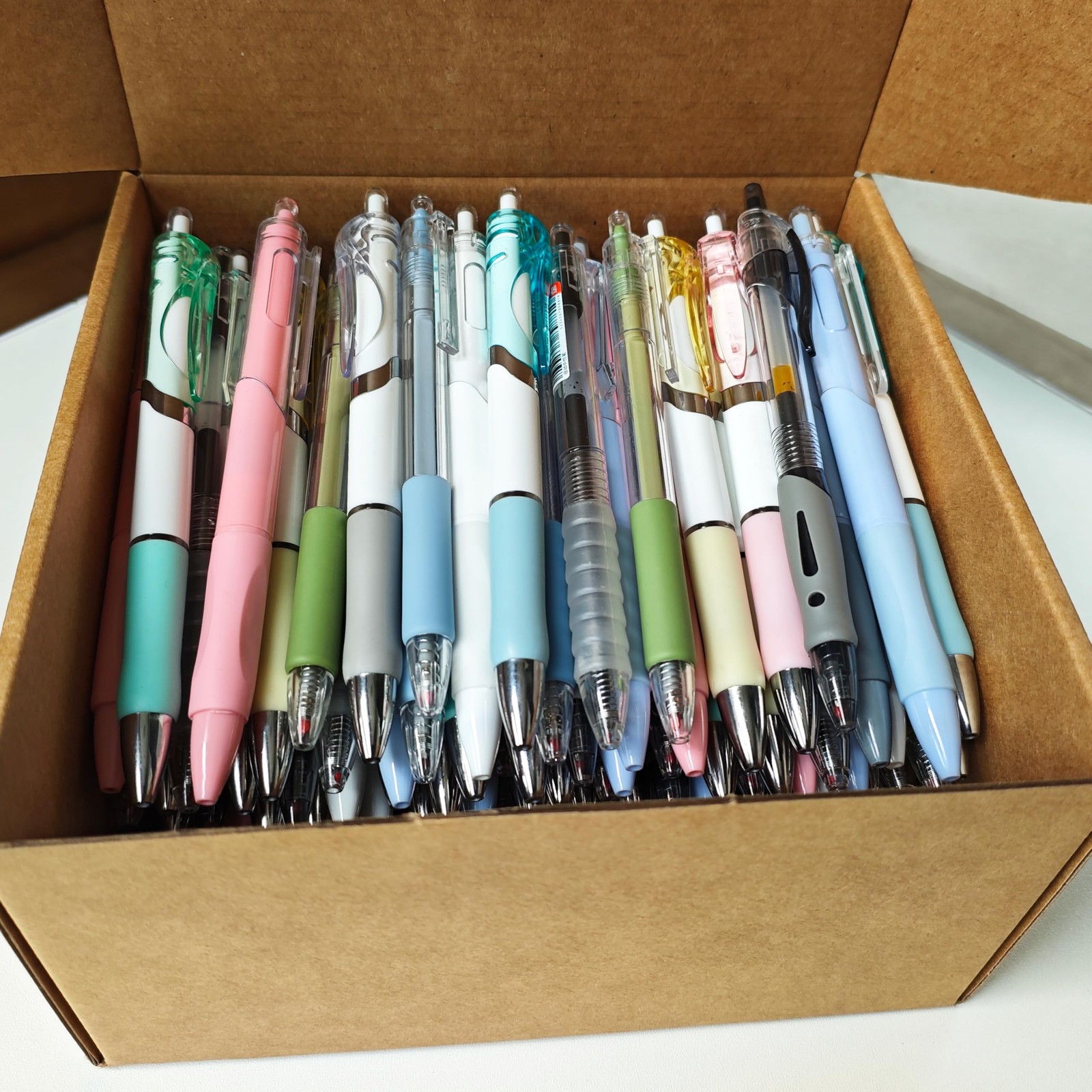 100 PCS Retractable Black Gel Ink Pens Bulk Office School Supplies