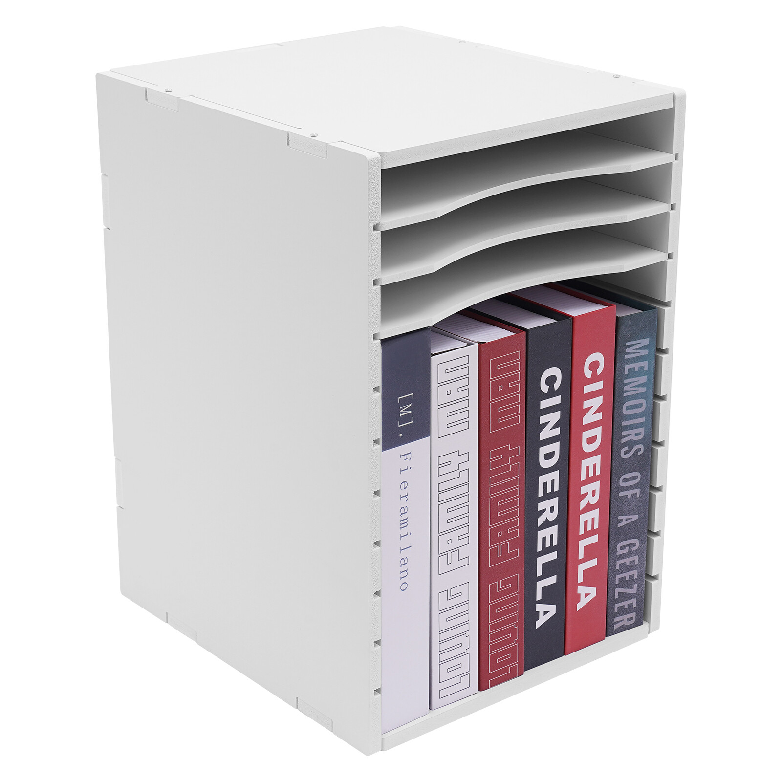 Document Organizer Vertical Desktop Sorter 11-Compartments Paper Storage Holder
