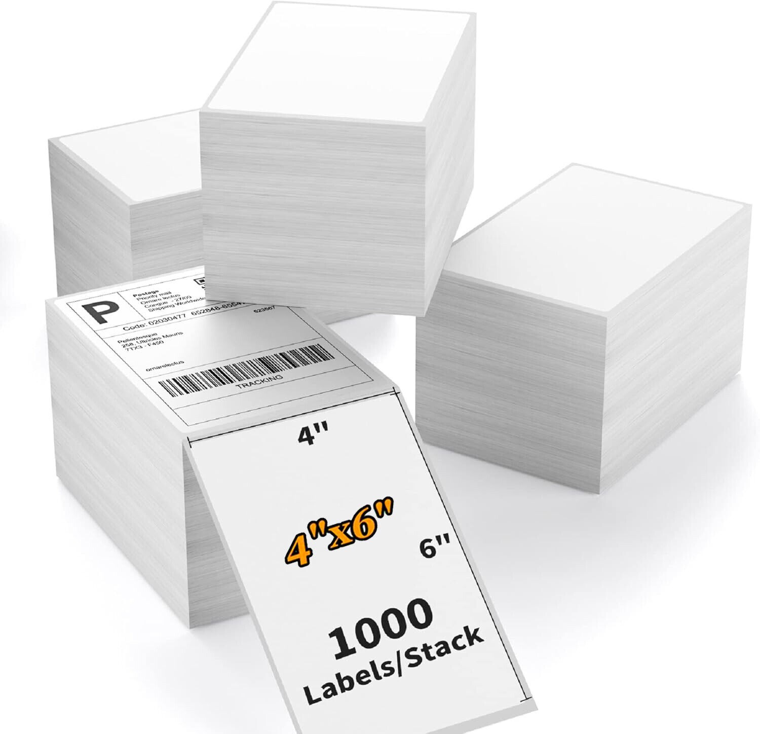 10000Labels 4″x6″ Fanfold Direct Thermal Shipping Labels Zebra & Rollo Printers
