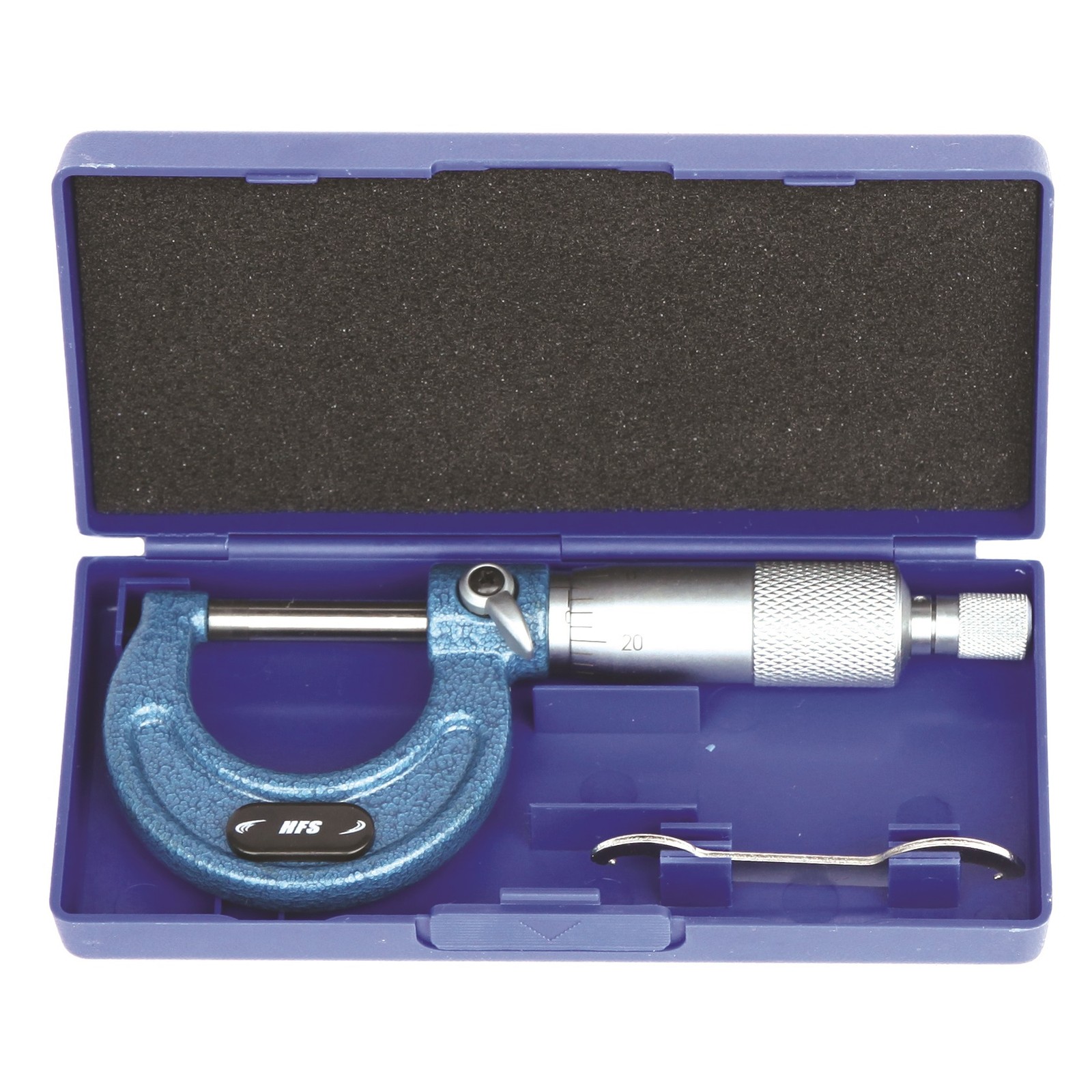 HFS(R) 0-1″ x 0.0001″ Solid Metal Frame Outside Micrometer (Plastic Case)
