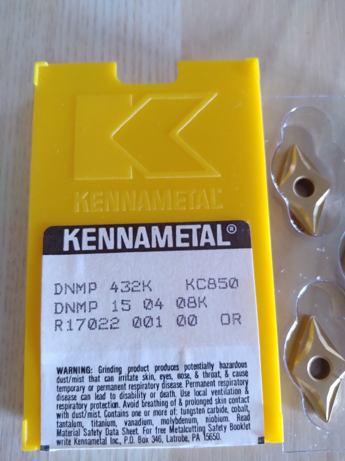 5 pcs. DNMP 432K Kennametal KC850 Carbide Inserts