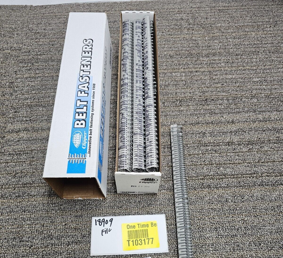 (QTY 12) FlexCo Clipper Belt Fasteners Carded High Tensile 3HT-Wide 05362 12″