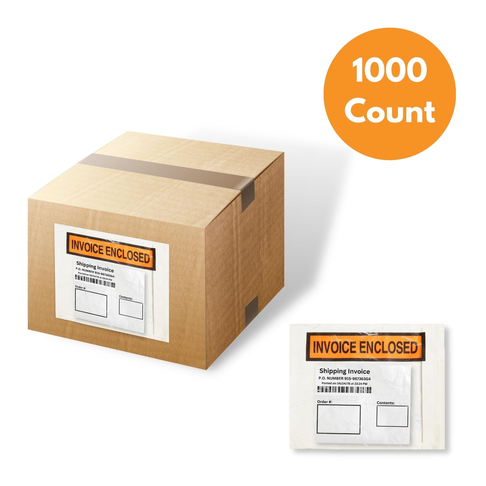 4.5″ x 5.5″ Panel Face Invoiced Enclosed Envelope Side Opening Adhesive 1000 Pcs