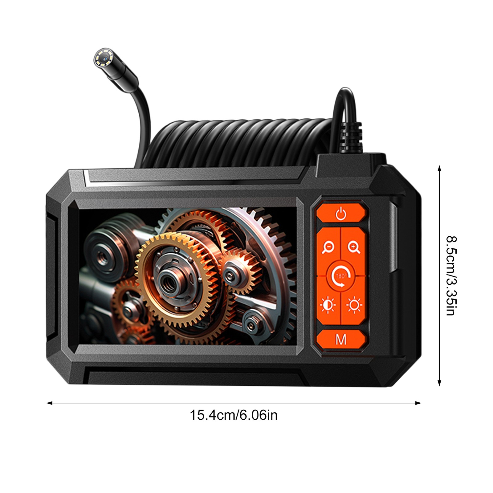Industrial Borescope Inspection Camera IP67 Waterproof Endoscope 4.3» 1080P