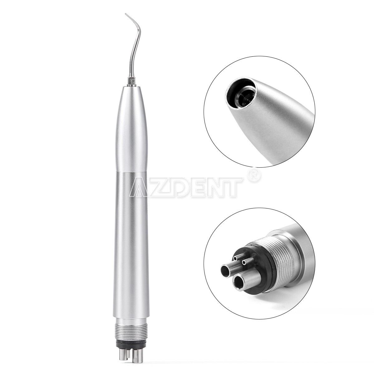 AZDENT Dental Ultrasonic Air Scaler Handpiece 4 Hole + 3pcs Tips