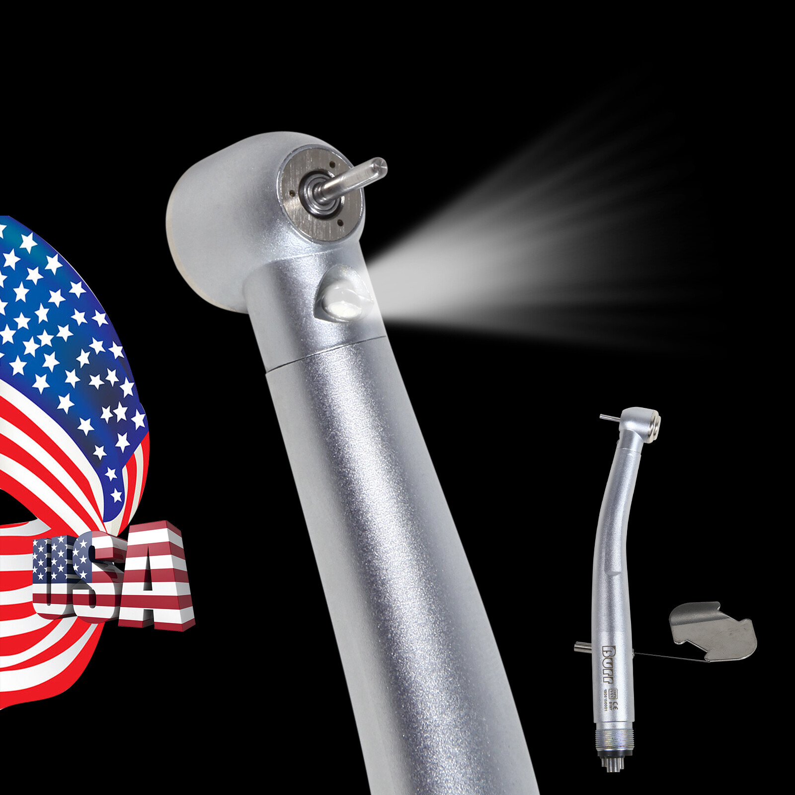KaVo Style Dental LED E-generator Fiber Optic High Speed Handpiece 4Holes