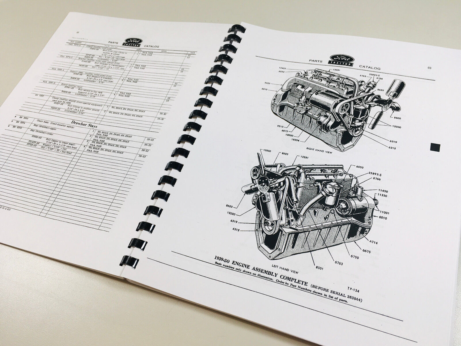 Ford Naa 1939-1953 Tractor Service Parts Operators Manual Shop Repair Set
