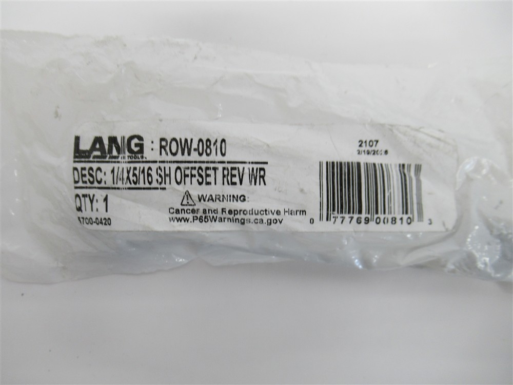 Lang Tools ROW-0810 1/4″ x 5/16″ Offset Reversable Ratchet Wrench