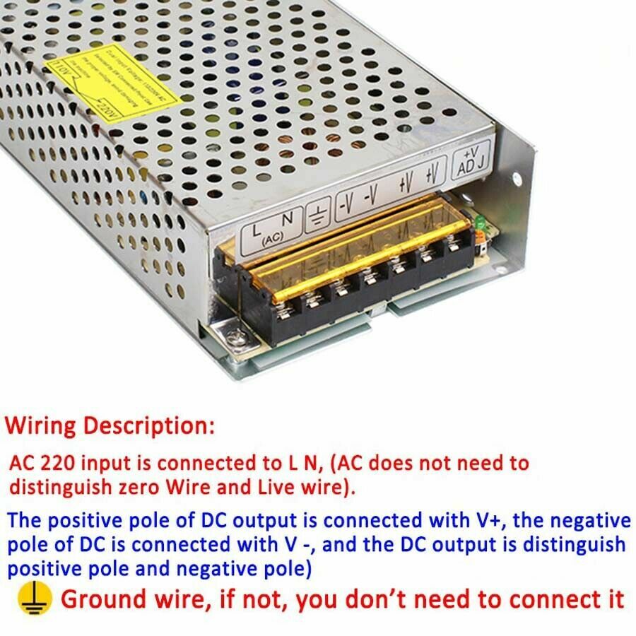 10W -1500W DC Regulated Switching Power Supply 3V 5V 12V 24V -48V Universal PSU