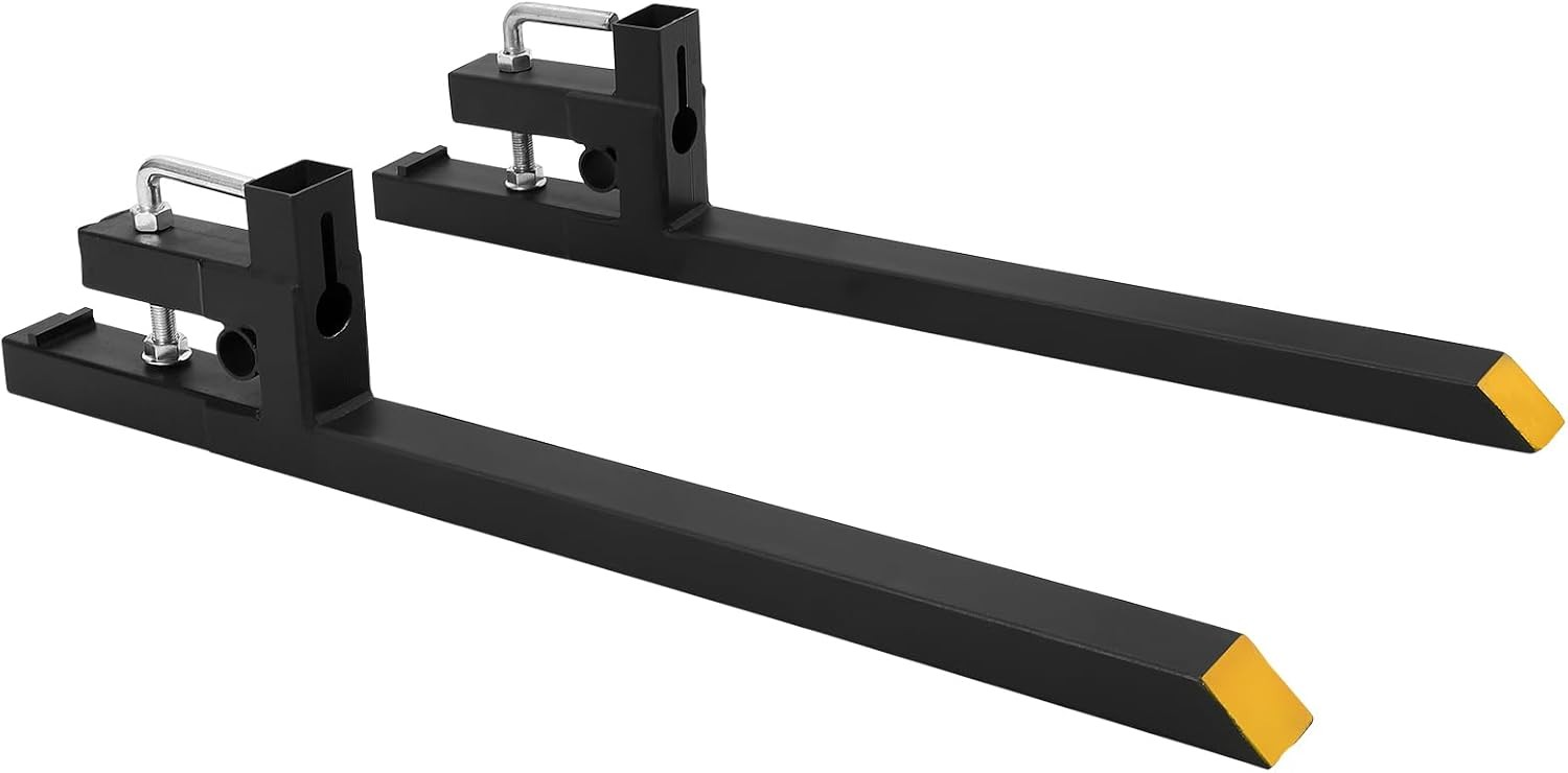 2500lbs/4000lbs Clamp on Pallet Forks Heavy Duty Tractor Forks Quick Attach Fork
