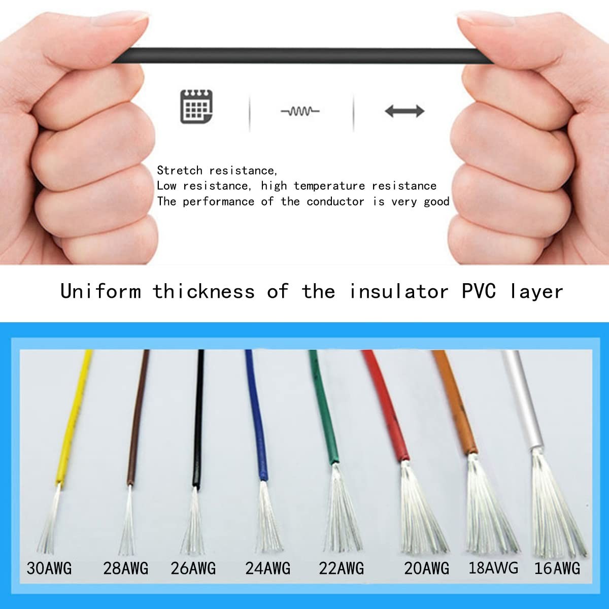 Elweyoo 20AWG 8 Colors Silicone Electrical Wire Kit Hook Up Cable for Electro…