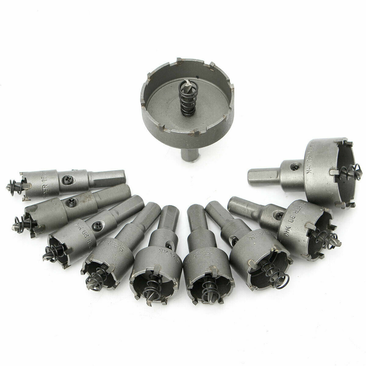 Carbide Tip TCT Hole Saw Cutter Drill Bit Set For Steel Metal Alloy 16-53mm 10pc