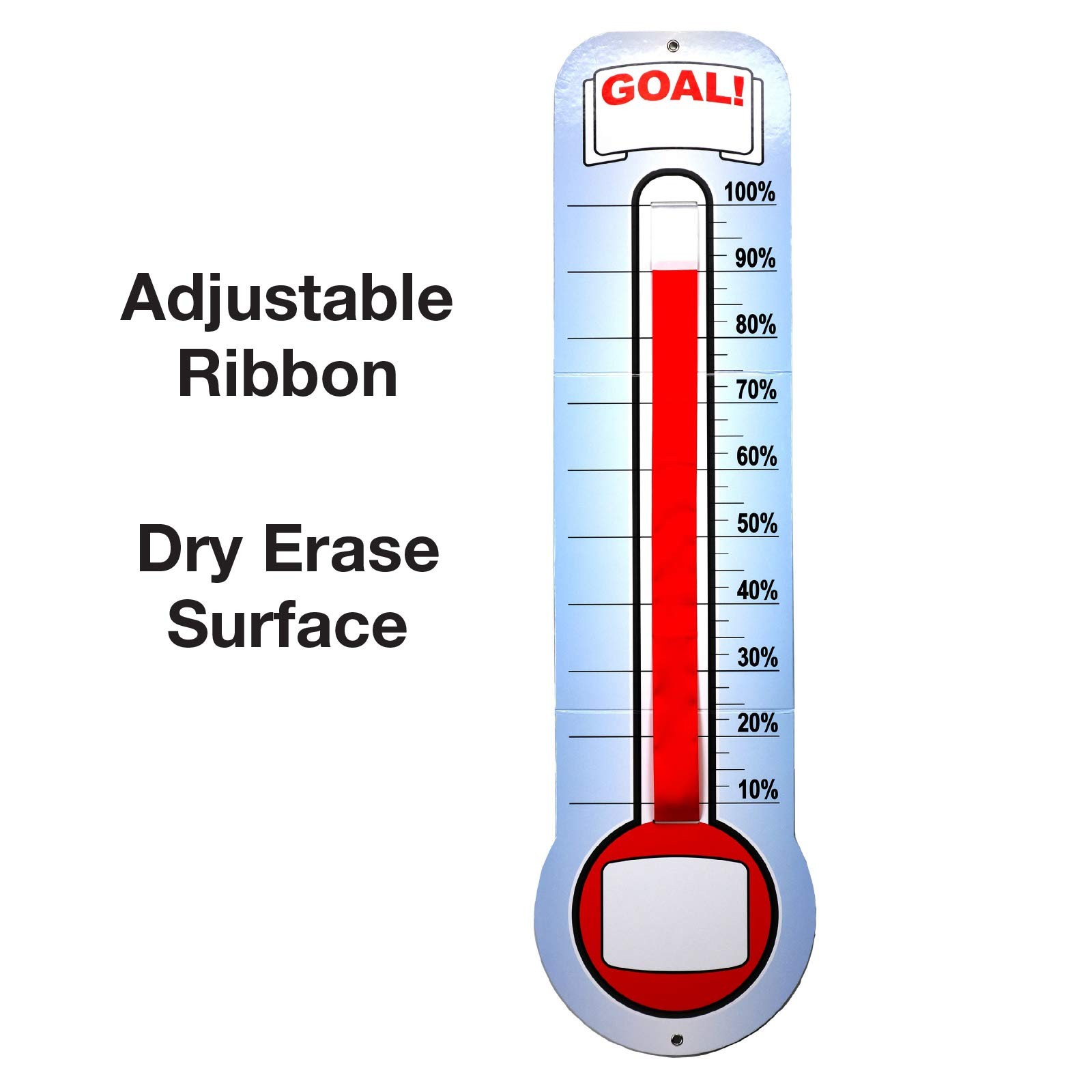 Global Printed Products Fundraising Thermometer Chart Goal Multicoloured