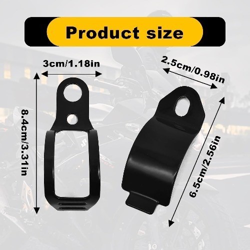 Universal Metal Turn Signal Mount Brackets, 2 Pairs for 30-43mm Fork Relocation